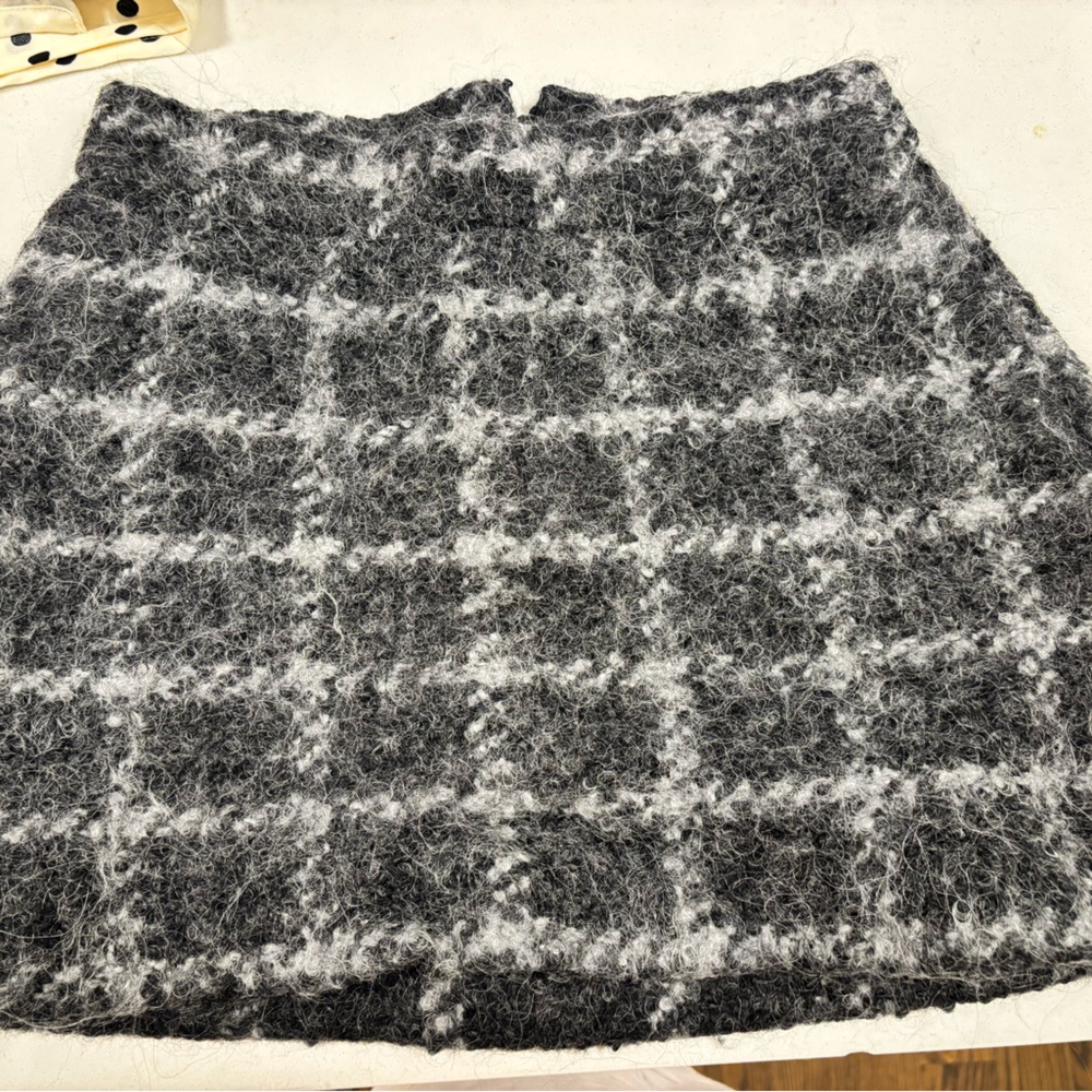 RED VALENTINO Wool Blend Plaid Mini Skirt - Picture 5 of 10